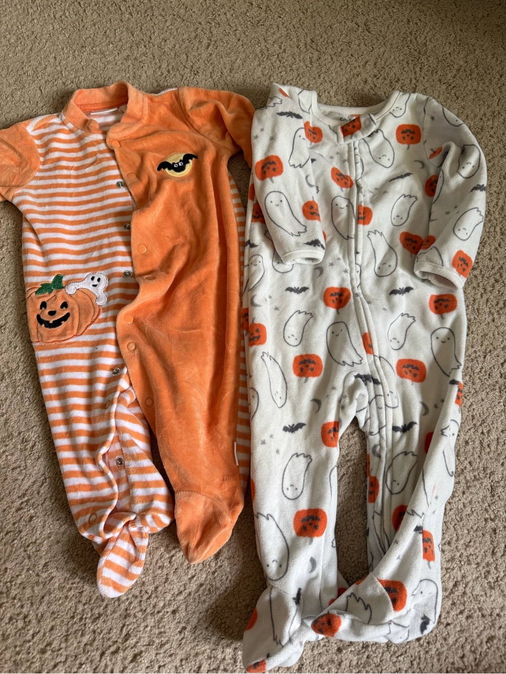 Halloween Footed fleece One-Piece pajamas (2-Pack) size 9 months